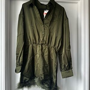 Cider olive green dress